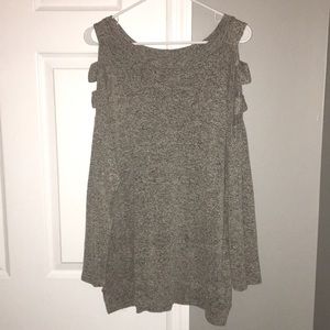 Heather Grey Cold Shoulder